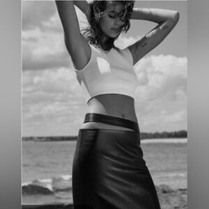 LEATHER SKIRT KAIA X ZARA